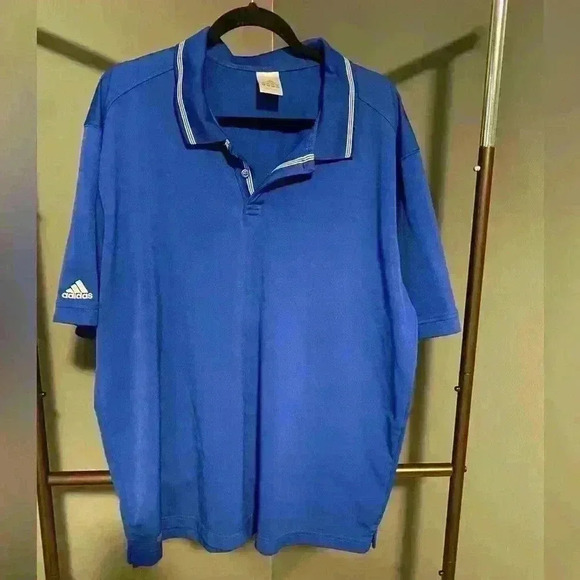 Adidas Men’s Royal Blue Polo great condition polyester size 2X - Picture 3 of 13